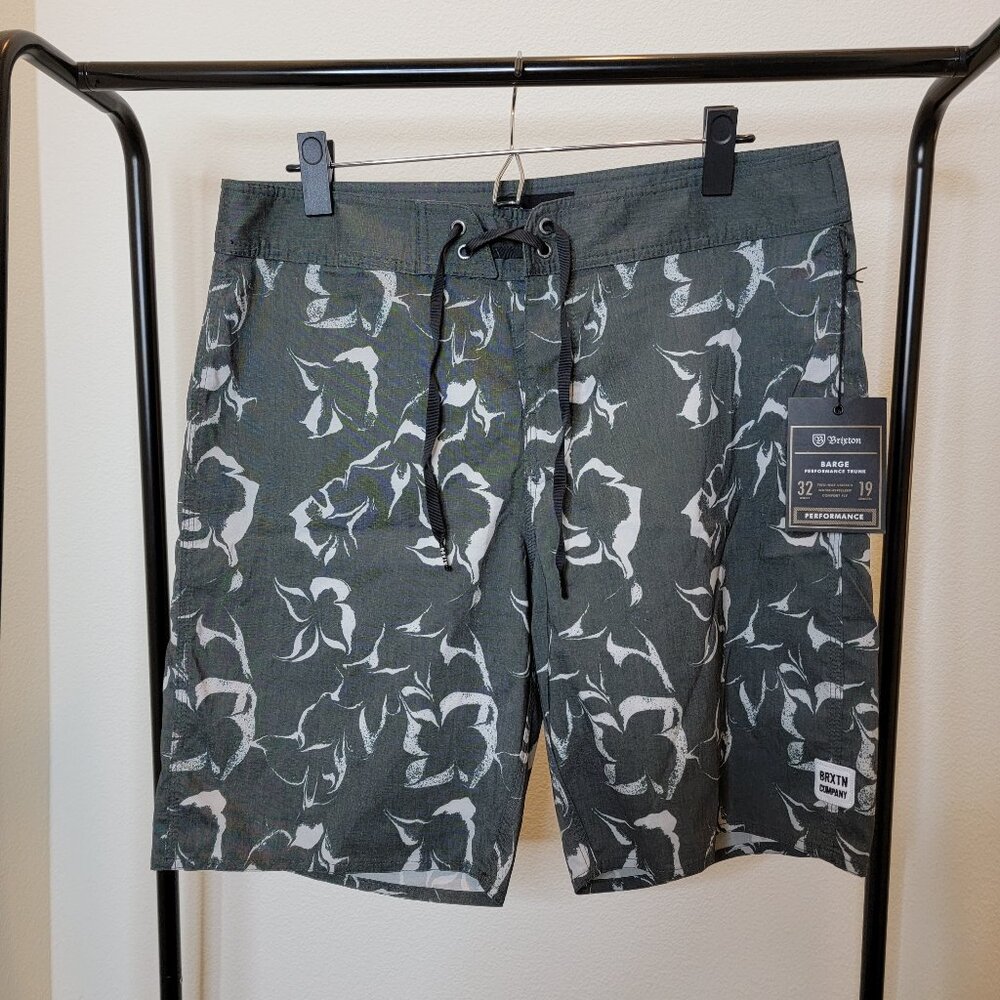 NWT BRIXTON Barge Beach Wear Performance Trunk (Size 32) MSRP $55